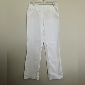 Westbound Full Length White Stretch Pull On pants Size 10